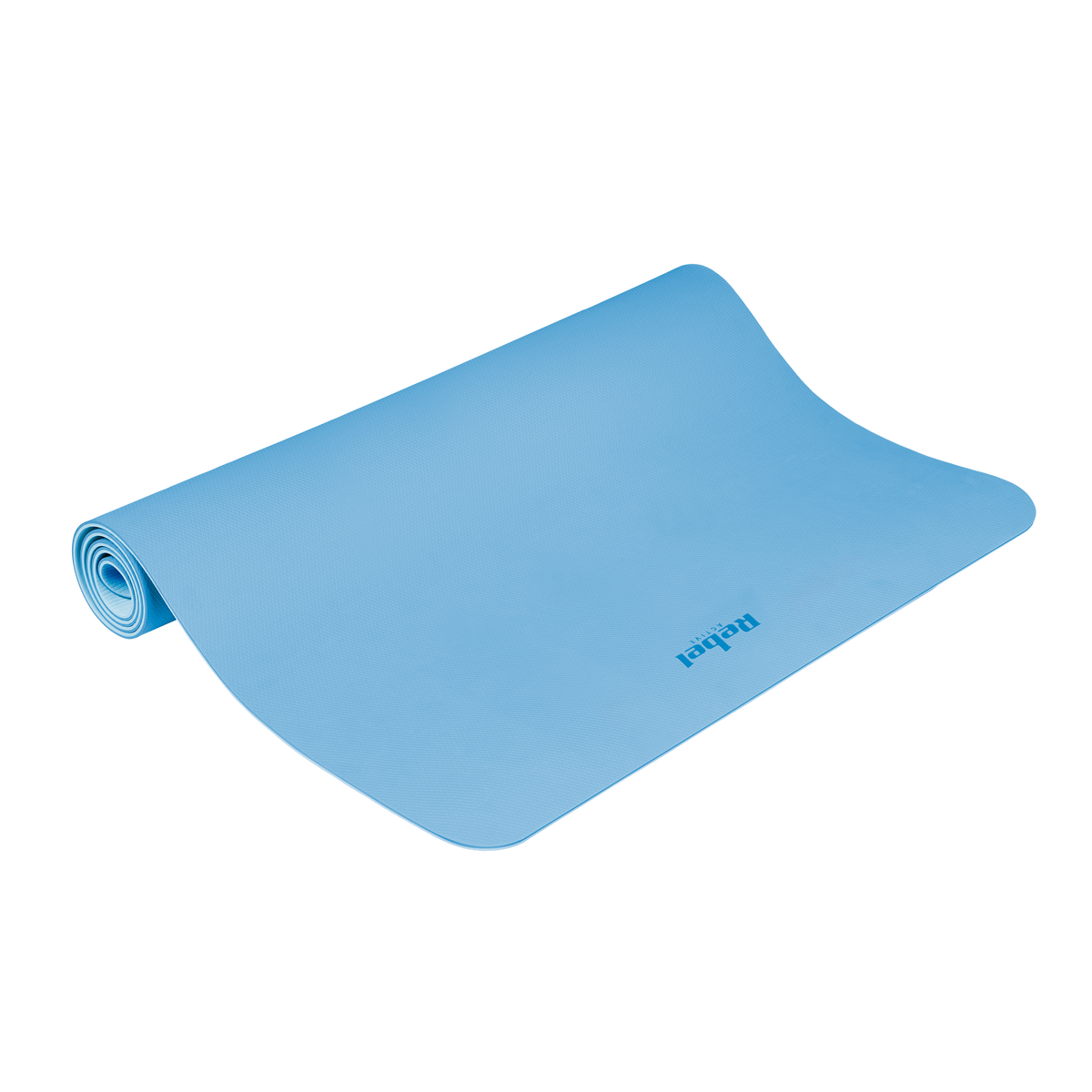 Vingrošanas paklājiņš jogai, pilates, fitnesam, 200x115cm, biezums 1cm, TPE materiāls, zils, REBEL ACTIVE