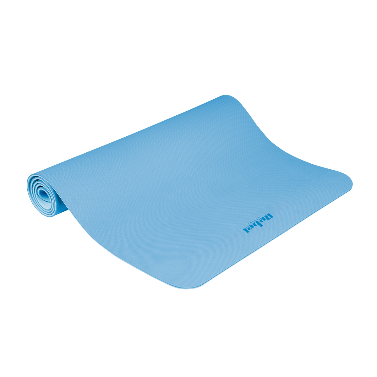 Vingrošanas paklājiņš jogai, pilates, fitnesam, 200x90cm, biezums 1cm, TPE materiāls, zils, REBEL ACTIVE