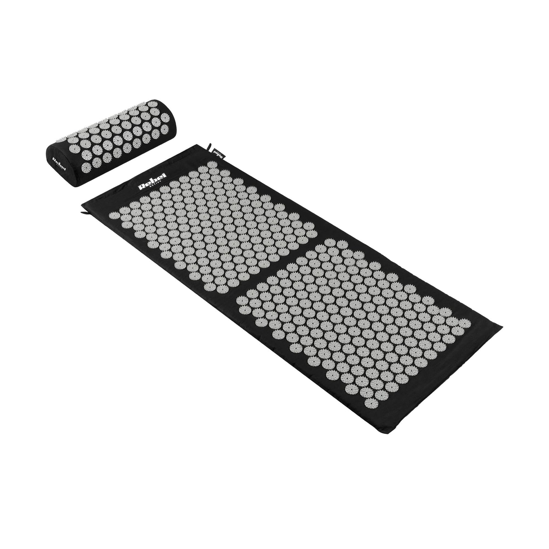 Rebel Active akupresūras paklājiņš ar radzēm, 110x42cm, XL, pelēkas radzes