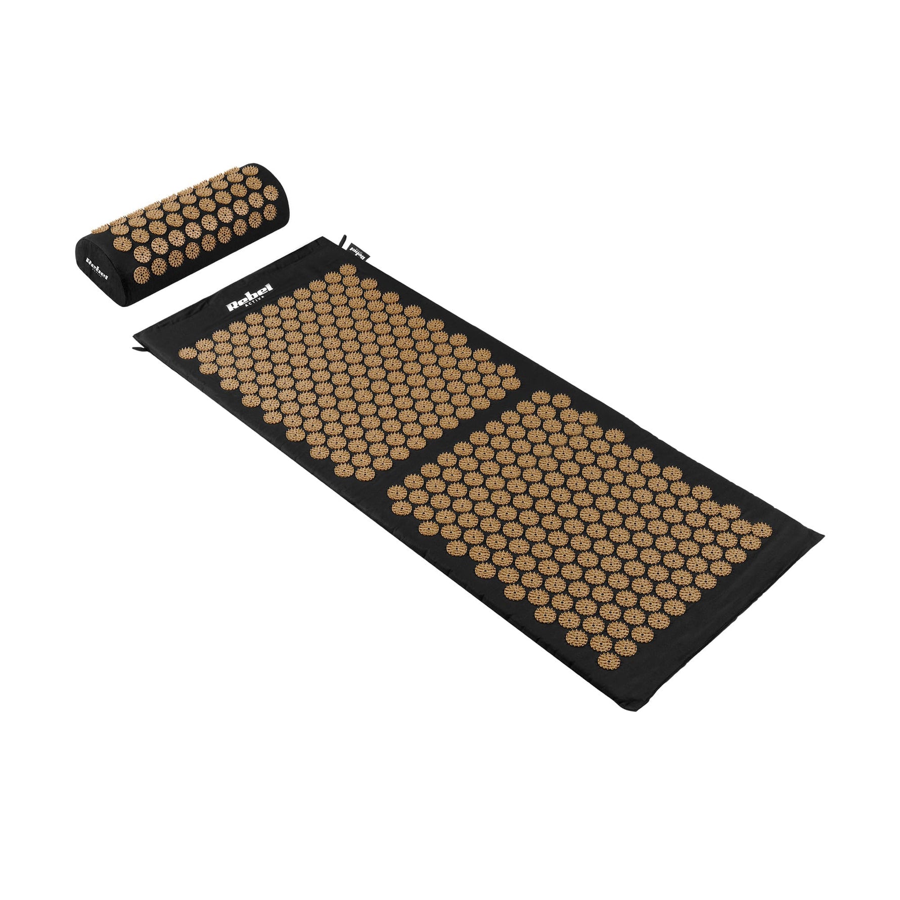 Rebel Active akupresūras paklājiņš ar radzēm, 110x42cm, XL, zelta ar radzēm