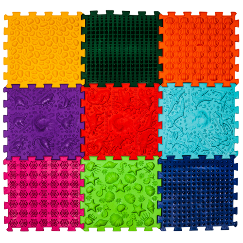 Masāžas paklājiņš Avalanche Dinosaurs Puzzle 9 elementi