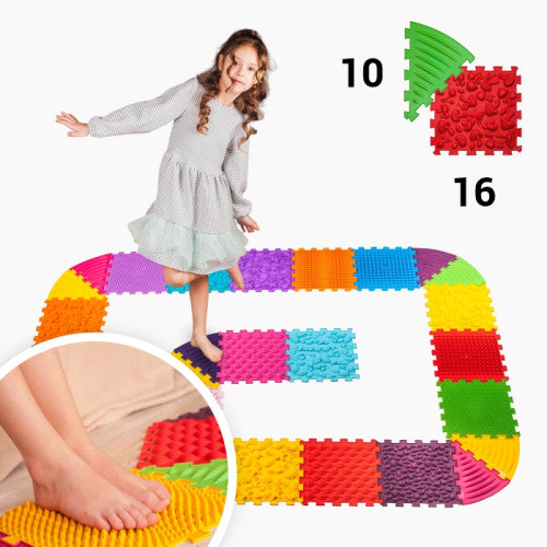 Masāžas paklājiņš Ortek Puzzle 16 elementi + 10 trīsstūri