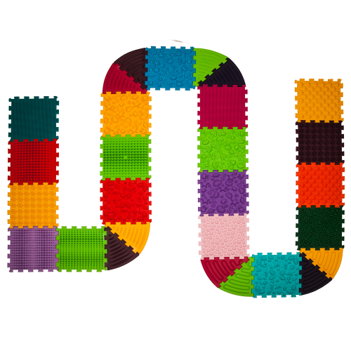 Masāžas paklājiņš Ortek Puzzle 18 elementi + 10 trīsstūri