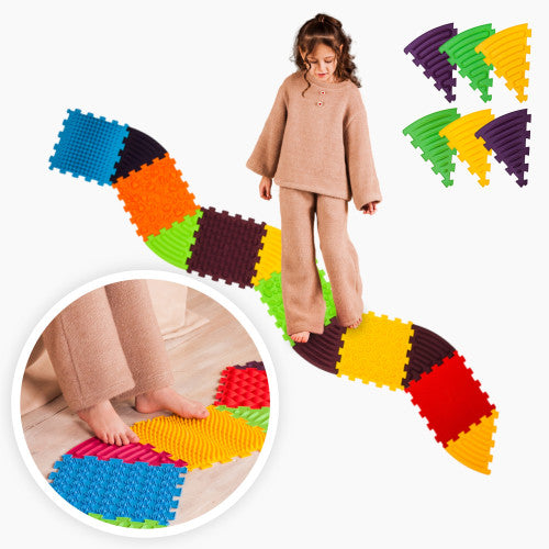 Masāžas paklājiņš Ortek Puzzle 6 elementi + 6 trijstūri
