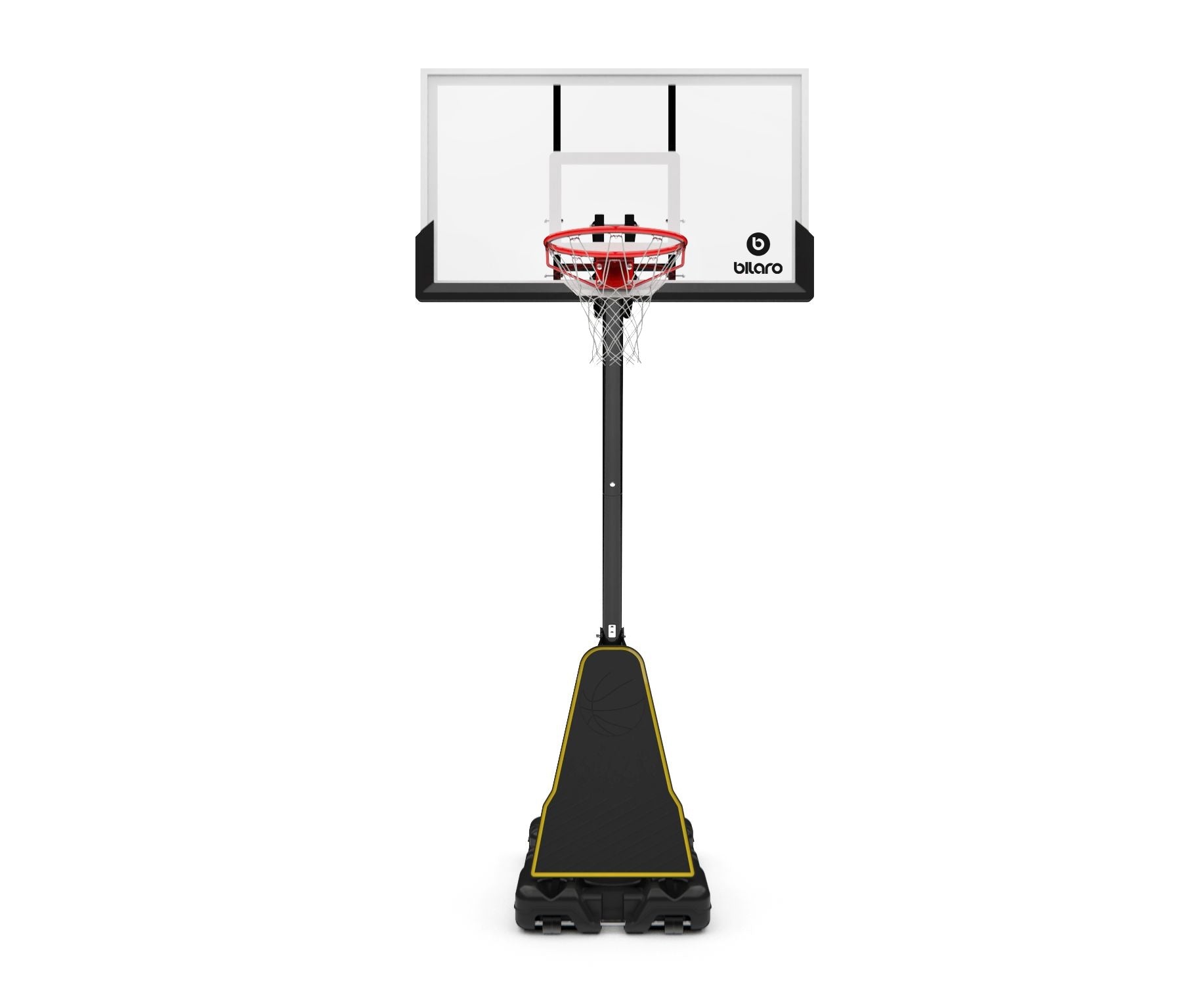 Mobilais basketbola statīvs Bilaro Houston Class 130x80cm, 6mm rūdīts stikls
