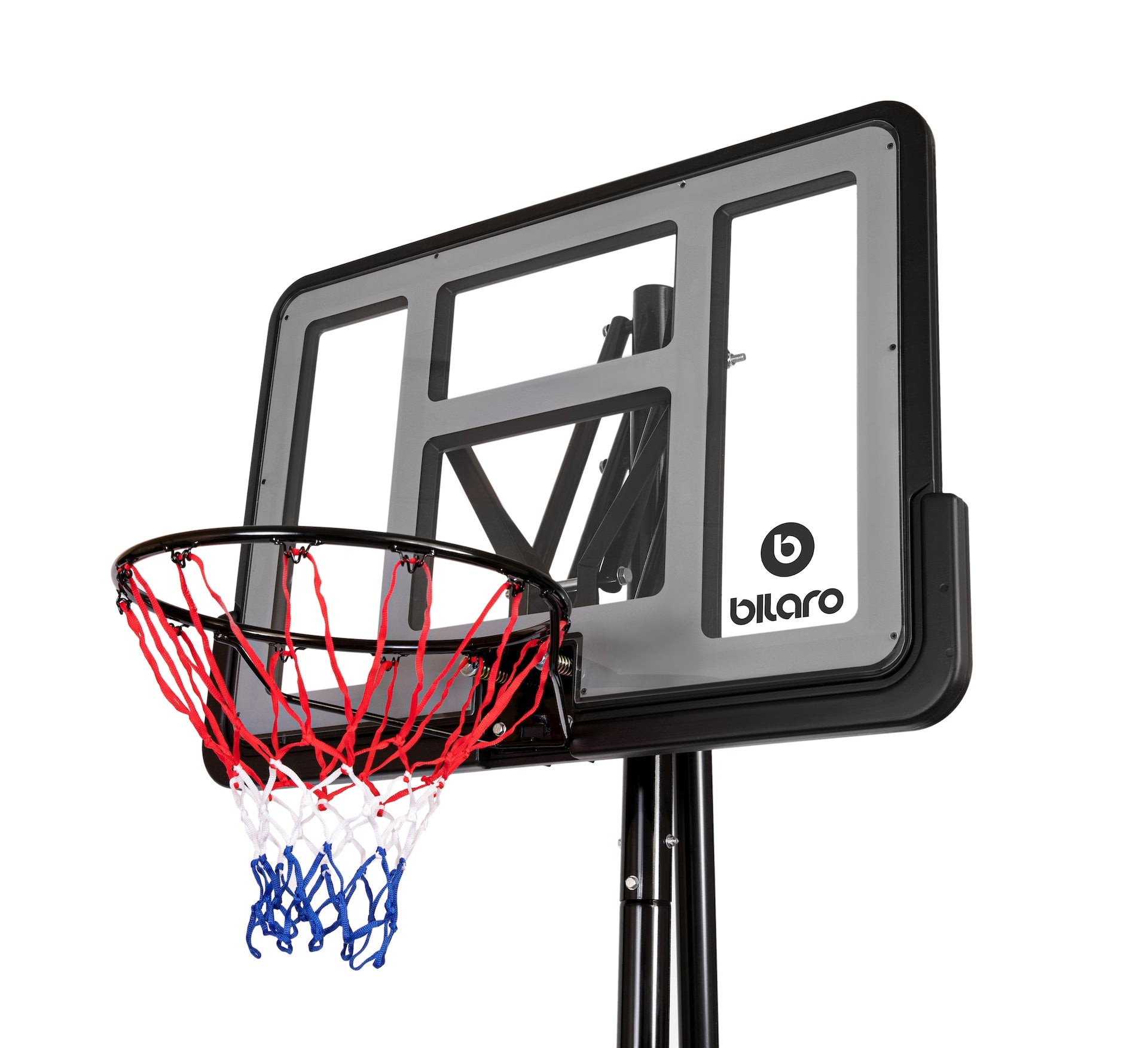 Mobilais basketbola statīvs Bilaro Atlanta 110x75cm + aizsardzība + bumba