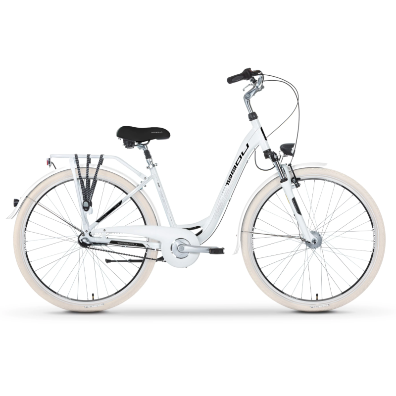 Sieviešu velosipēds TABOU Kayla Nexus, balts-melns (L)