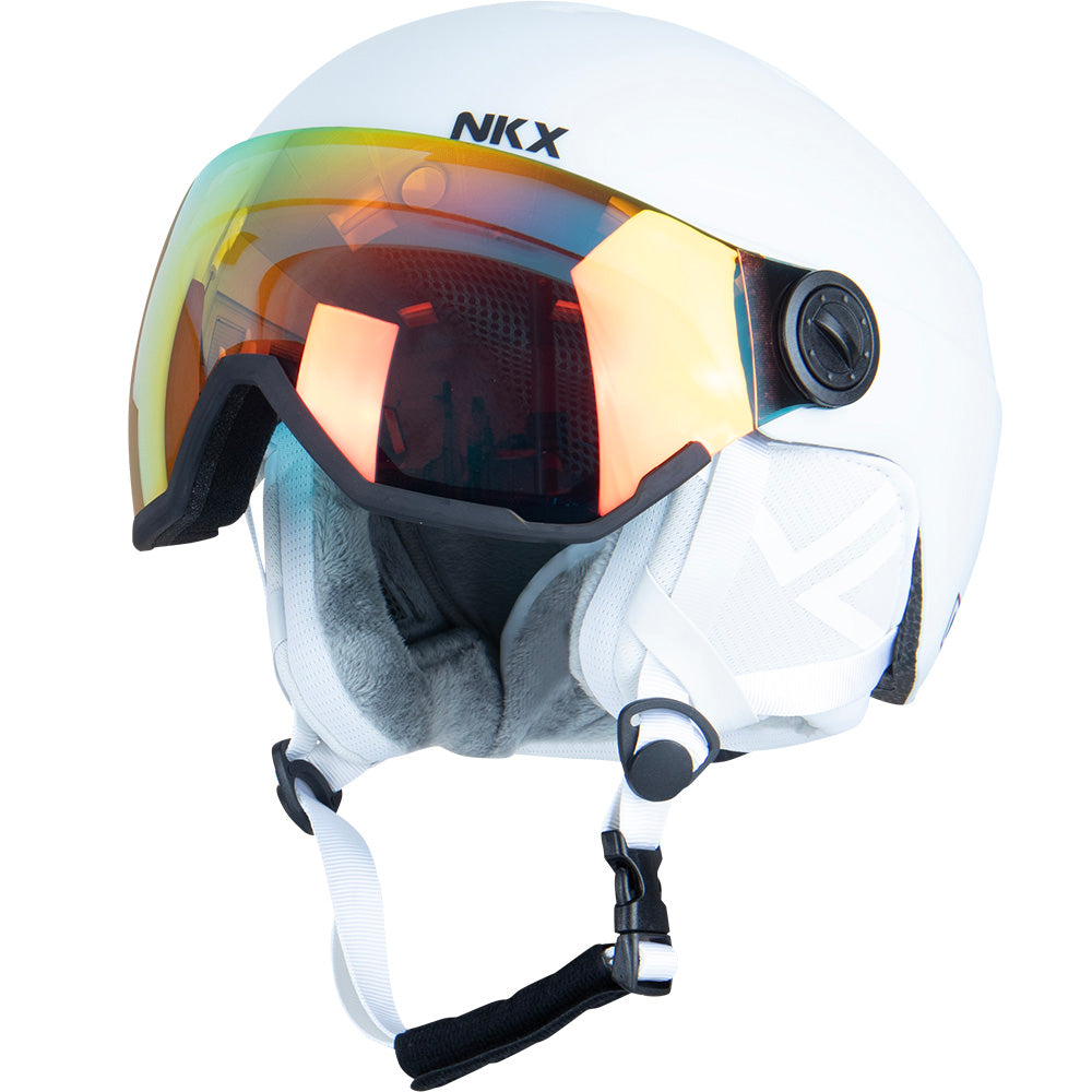 Slēpošanas ķivere NKX Alpine balts/sarkans L izmērs