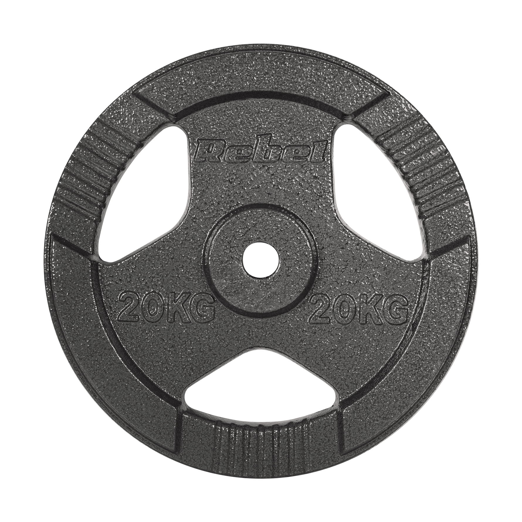 Čuguna atsvars 20 kg, 31 mm caurums, plāksne ar rokturiem, REBEL ACTIVE