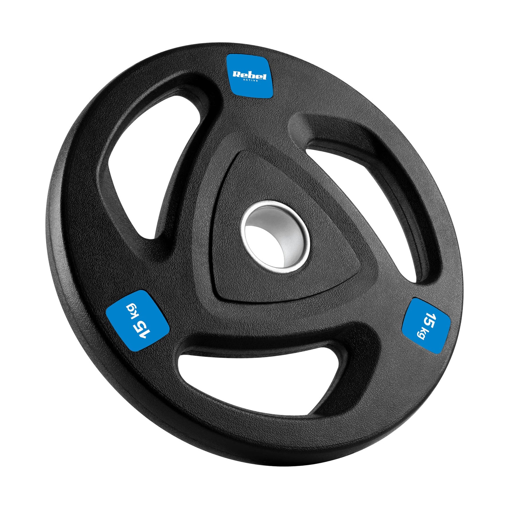 Čuguna olimpisko svaru komplekts ar gumijas pārklājumu 2x15kg, diametrs 51mm , REBEL ACTIVE