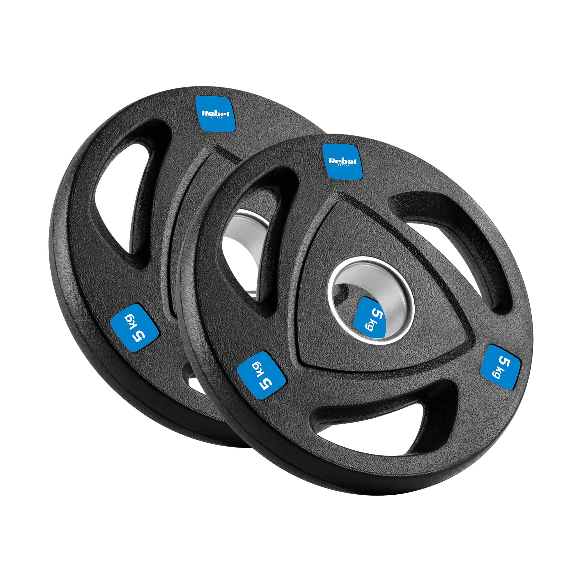 Čuguna olimpisko svaru komplekts ar gumijas pārklājumu 30kg ( 8x1.25kg + 4x2.5kg + 2x5kg ), diametrs 51mm , REBEL ACTIVE