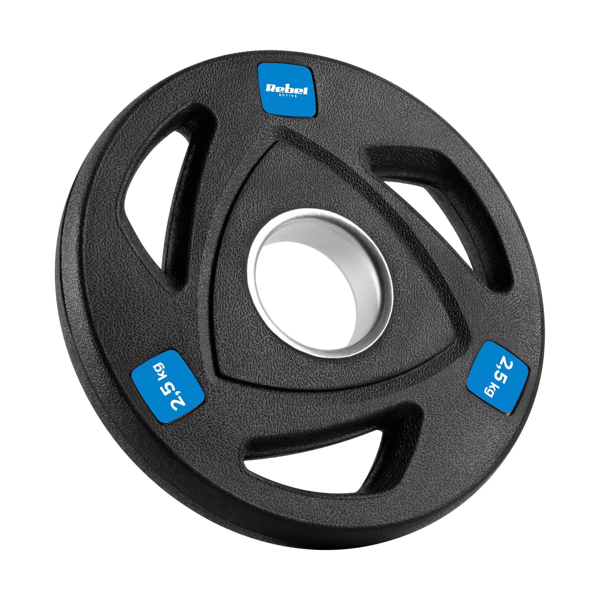 Čuguna olimpisko svaru komplekts ar gumijas pārklājumu 4x2.5kg, diametrs 51mm , REBEL ACTIVE