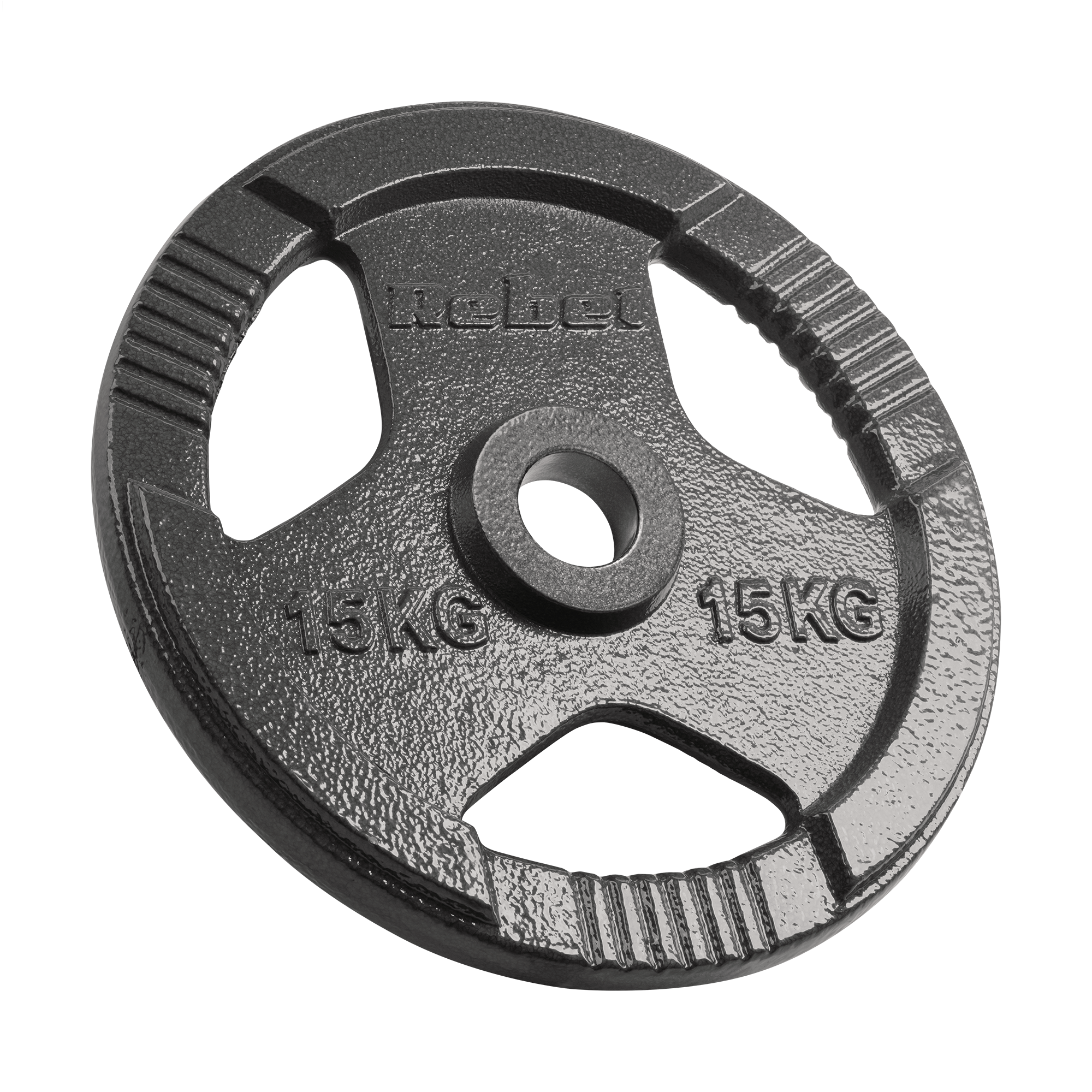 Čuguna olimpisko svaru komplekts 2x15kg, 51mm caurums, plāksne ar rokturiem, REBEL ACTIVE