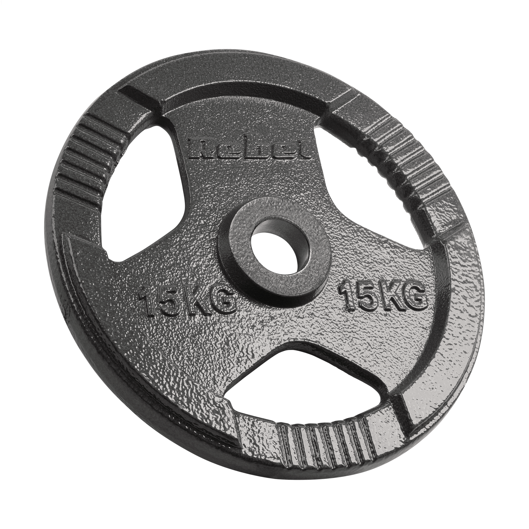 Čuguna olimpisko svaru komplekts 2x15kg, 51mm caurums, plāksne ar rokturiem, REBEL ACTIVE