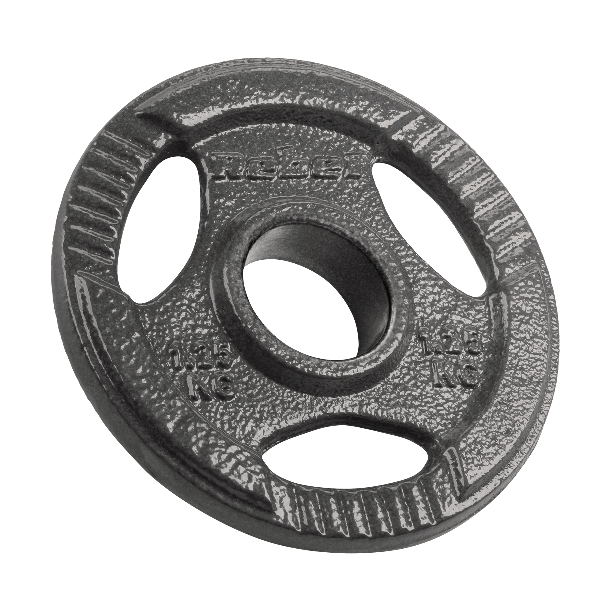 Čuguna olimpisko svaru komplekts 4x1,25 kg, 51 mm caurums, plāksne ar rokturiem, REBEL ACTIVE