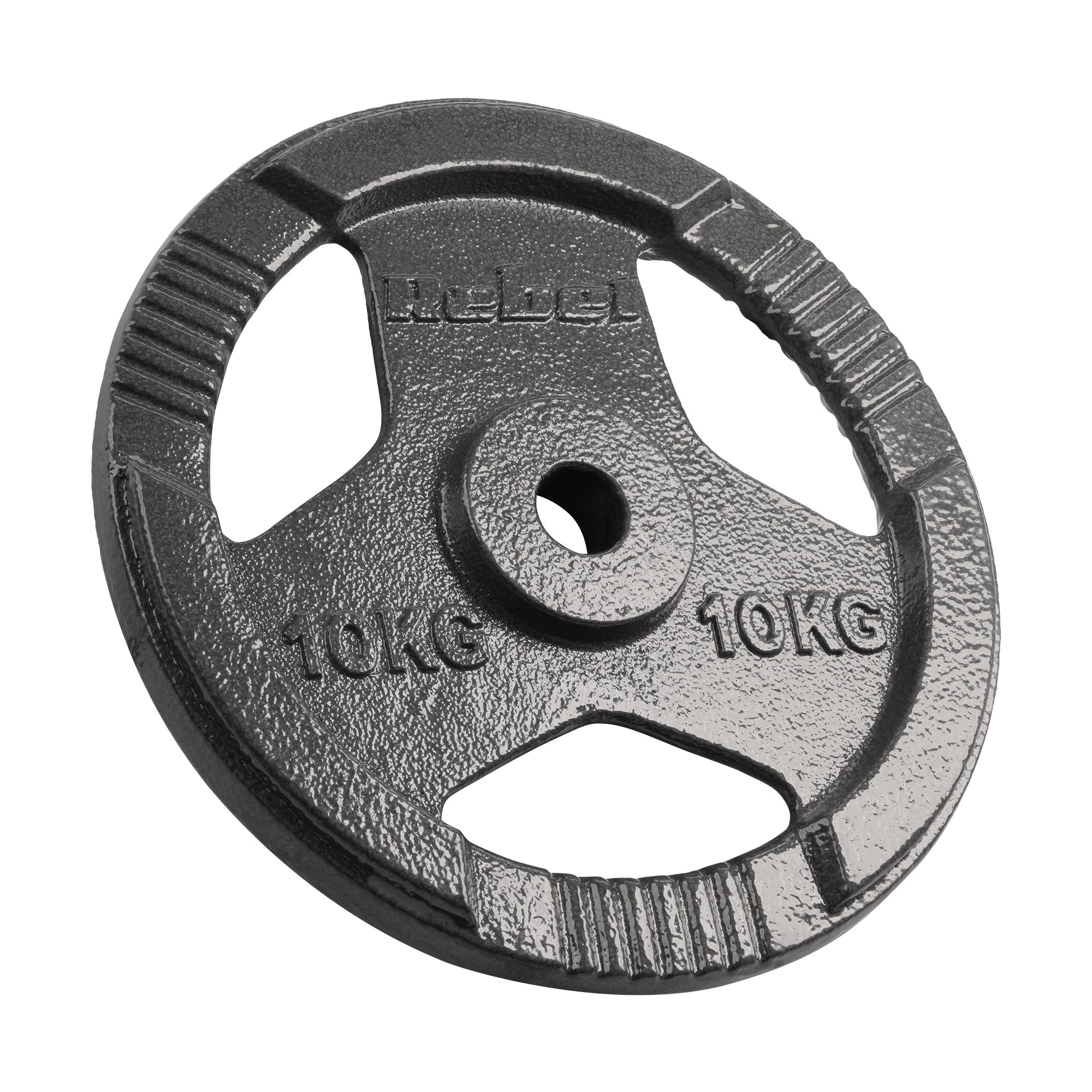 Čuguna atsvaru komplekts 2x10kg, 31mm caurums, plāksne ar rokturiem, REBEL ACTIVE