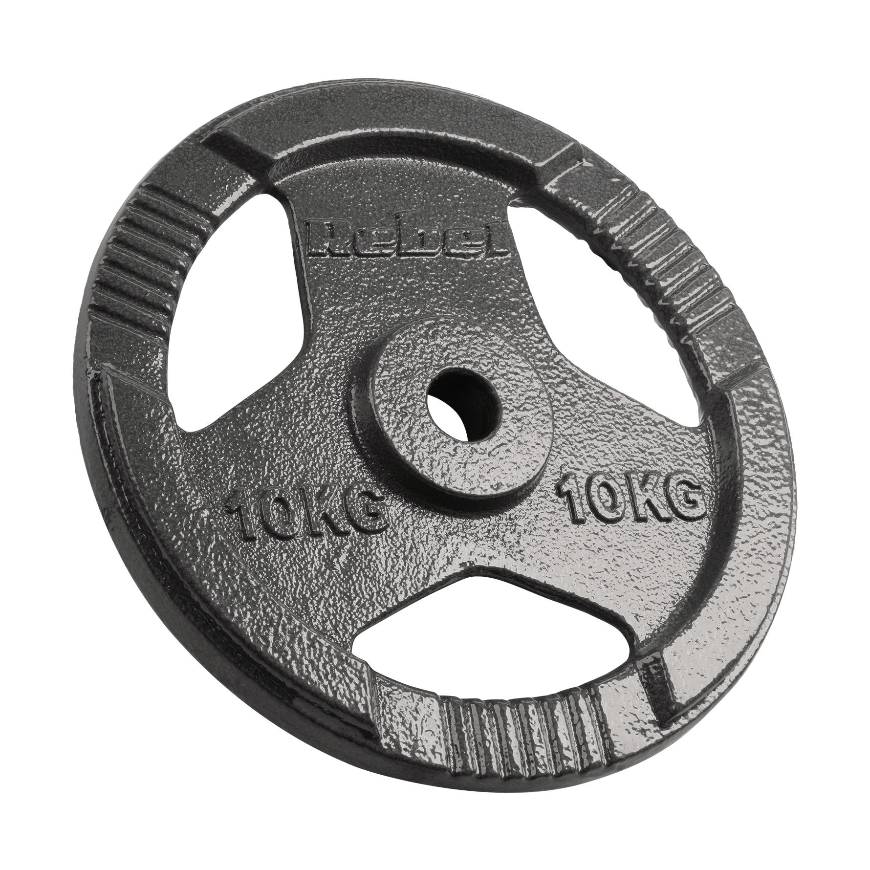 Čuguna atsvaru komplekts 2x10kg, 31mm caurums, plāksne ar rokturiem, REBEL ACTIVE