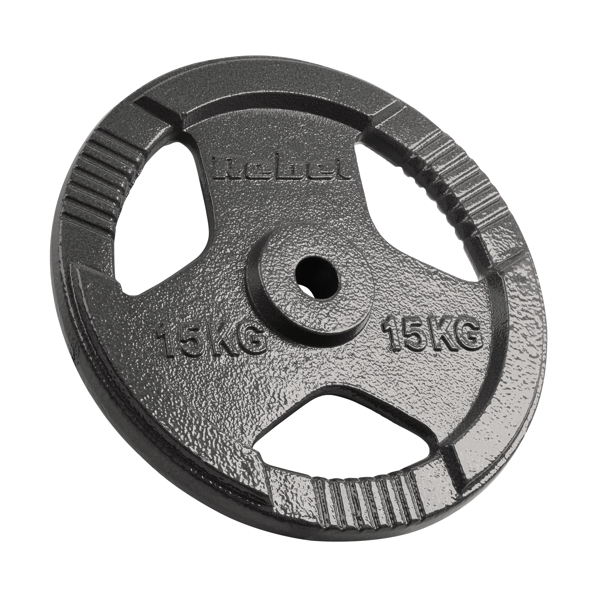 Čuguna atsvaru komplekts 2x15kg, 31mm caurums, plāksne ar rokturiem, REBEL ACTIVE