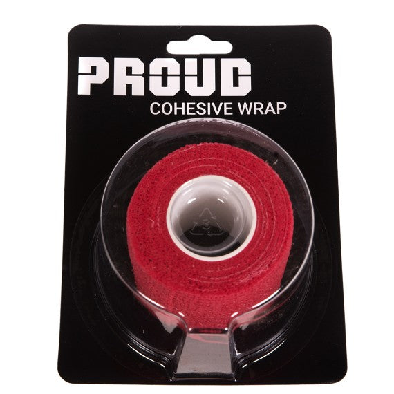 Apsēji treniņiem COHESIVE WRAP PROUD : Sarkana - 25mm