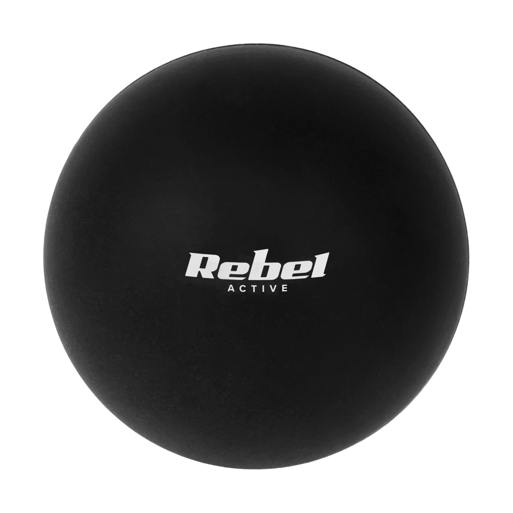 Masāžas bumba 6,25 cm, melna, silikona materiāls, REBEL ACTIVE