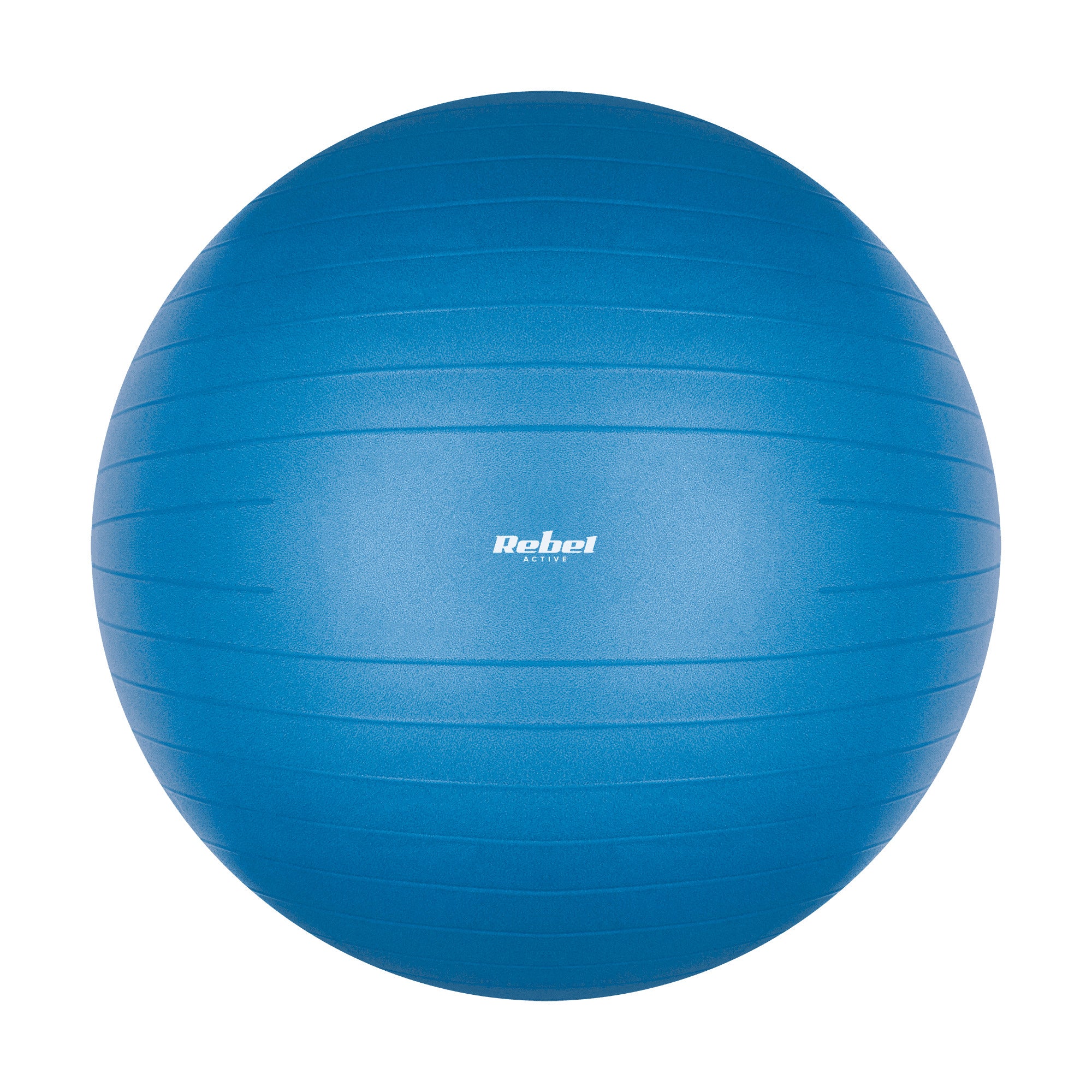 Rehabilitācijas vingrošanas bumba 55 cm ar rokas pumpi, zila, REBEL ACTIVE