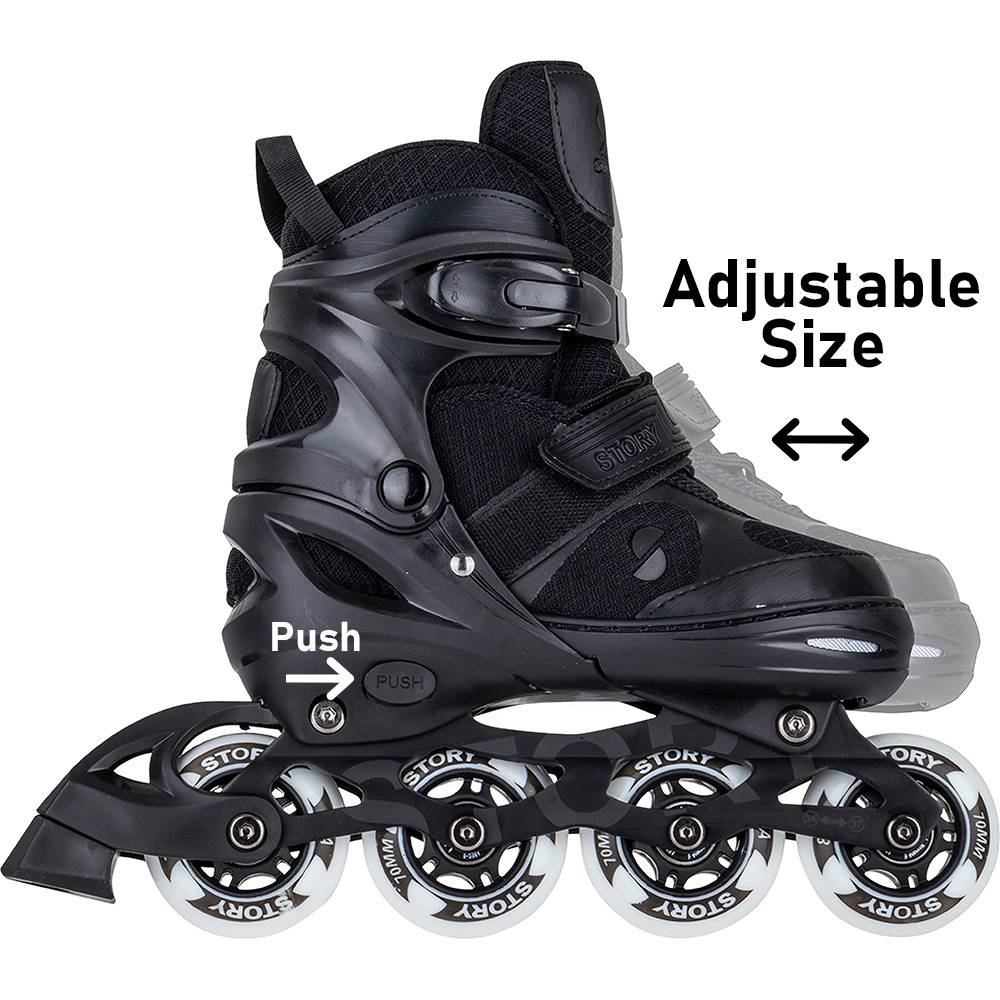 Story Motion regulējamas skrituļslidas 30-33 Black