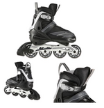 Skrituļslidas NA1123 A BLACK-GRAY SIZE M(35-38) IN-LINE SKATES NILS EXTREME