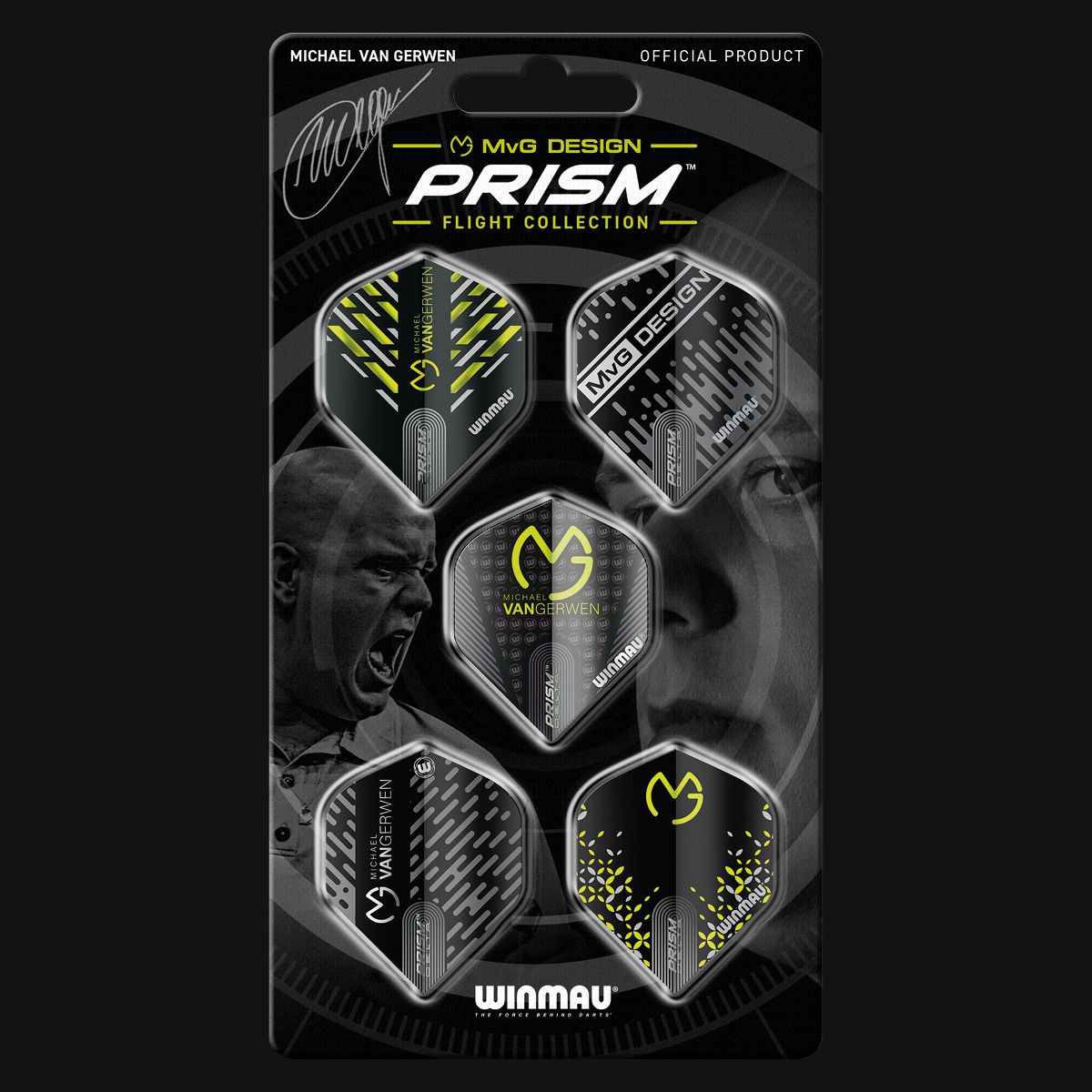 Winmau MVG Prism Dart Flight kolekcijas šautriņu spārniņi