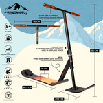 Sniega triku skrejritenis NKD Snow stunt Black orange 86 cm