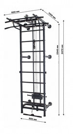 Vingrošanas siena ar aksesuāriemKRAFT SystemLight 3in1 White-Black, 247x68,5cm
