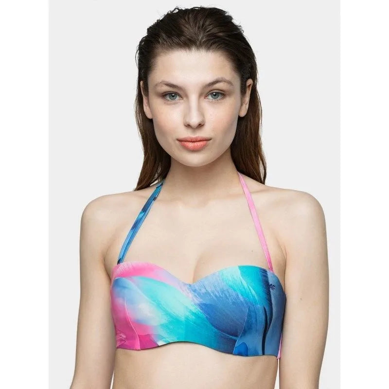 Sieviešu peldkostīms ar bikini augšdaļu 4F H4L21-KOS002G-90A