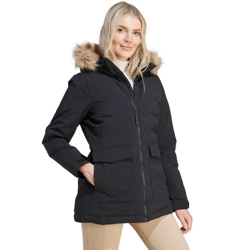 adidas Parka Hooded Fur Jacket W IJ8260 Apraksts