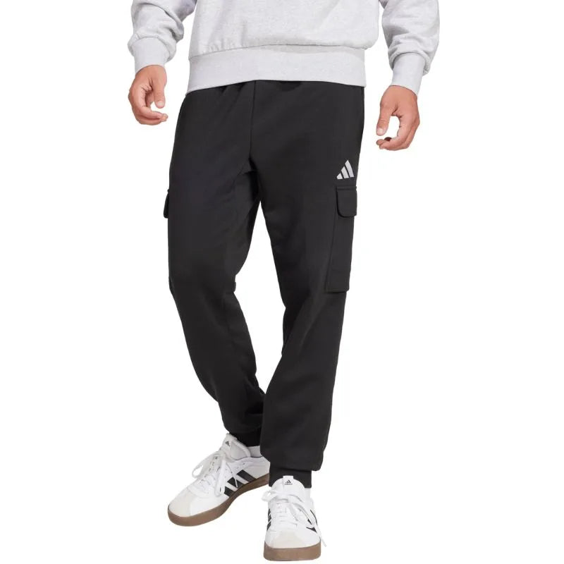 Vīriešu adidas Essentials Feelcozy Fleece Cargo Bikses Melnas JE3820