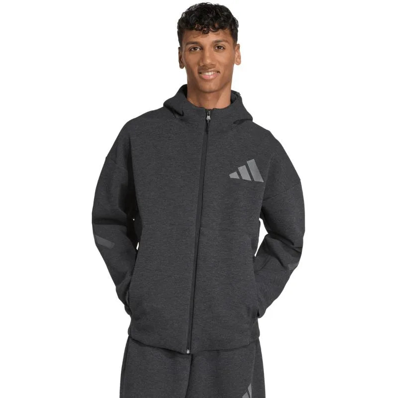 Vīriešu adidas ZNE PR FZ sporta krekls melns JM6055