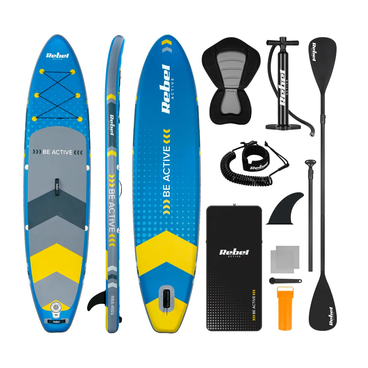 Sup dēlis piepūšams REBEL ACTIVE RBA4501 SUP dēlis – zils
