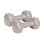 Čuguna HEX hanteles ar vinila pārklājumu 2 × 4 kg, REBEL ACTIVE