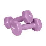 Čuguna HEX hanteles ar vinila pārklājumu, komplekts 7 kg ar statīvu (2 × 0,5 kg + 2 × 1 kg + 2 × 2 kg), REBEL ACTIVE