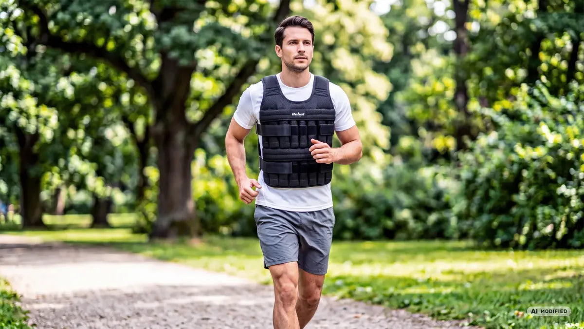 Regulējama smaguma veste 20 kg, tērauda ieliktņi, REBEL ACTIVE