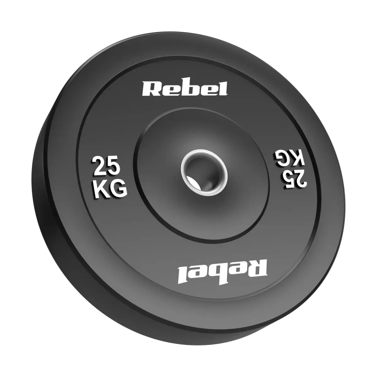 Gumijots olimpiskais svaru disks BUMPER 25 kg, 51 mm, REBEL ACTIVE