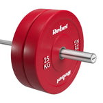 Gumijots olimpiskais svaru disks BUMPER PREMIUM, BEAST sērija, 25 kg, 51 mm, REBEL ACTIVE