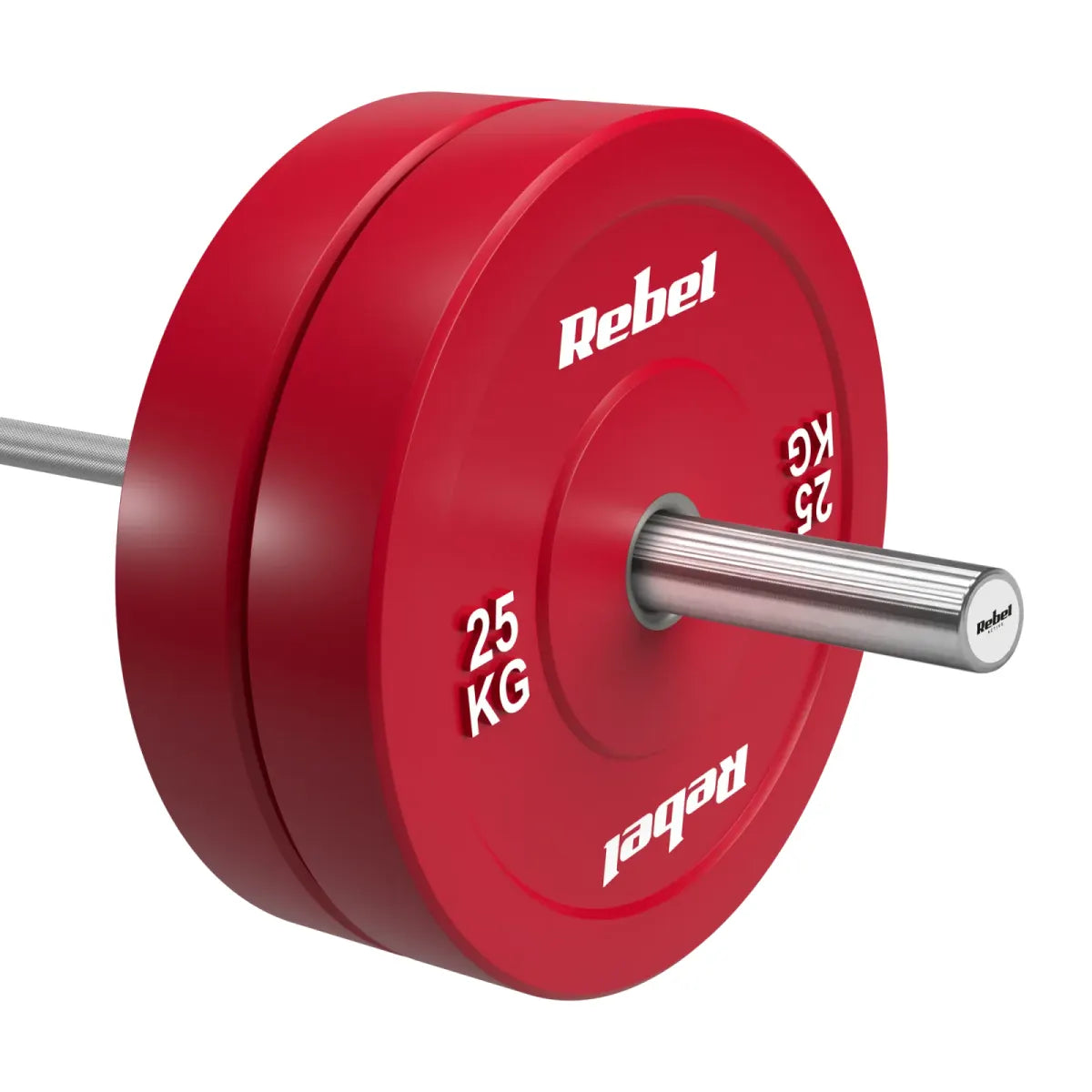 Gumijots olimpiskais svaru disks BUMPER PREMIUM, BEAST sērija, 25 kg, 51 mm, REBEL ACTIVE