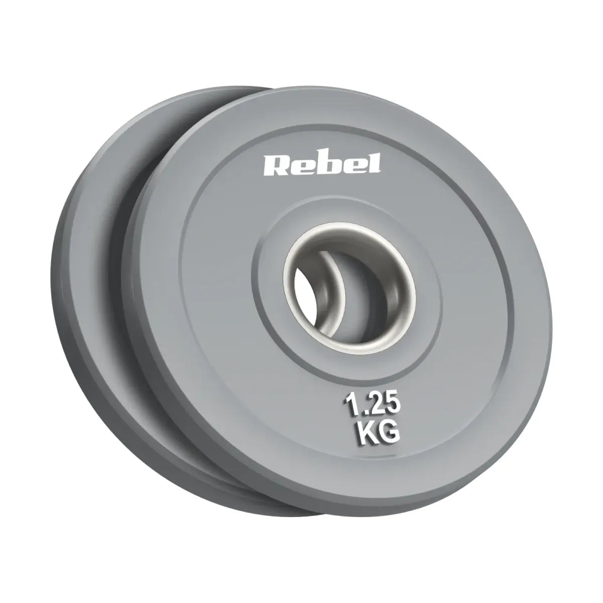 Gumijoti olimpiskie svaru diski BUMPER PREMIUM, BEAST sērija, komplekts 2 × 1,25 kg, 51 mm, REBEL ACTIVE