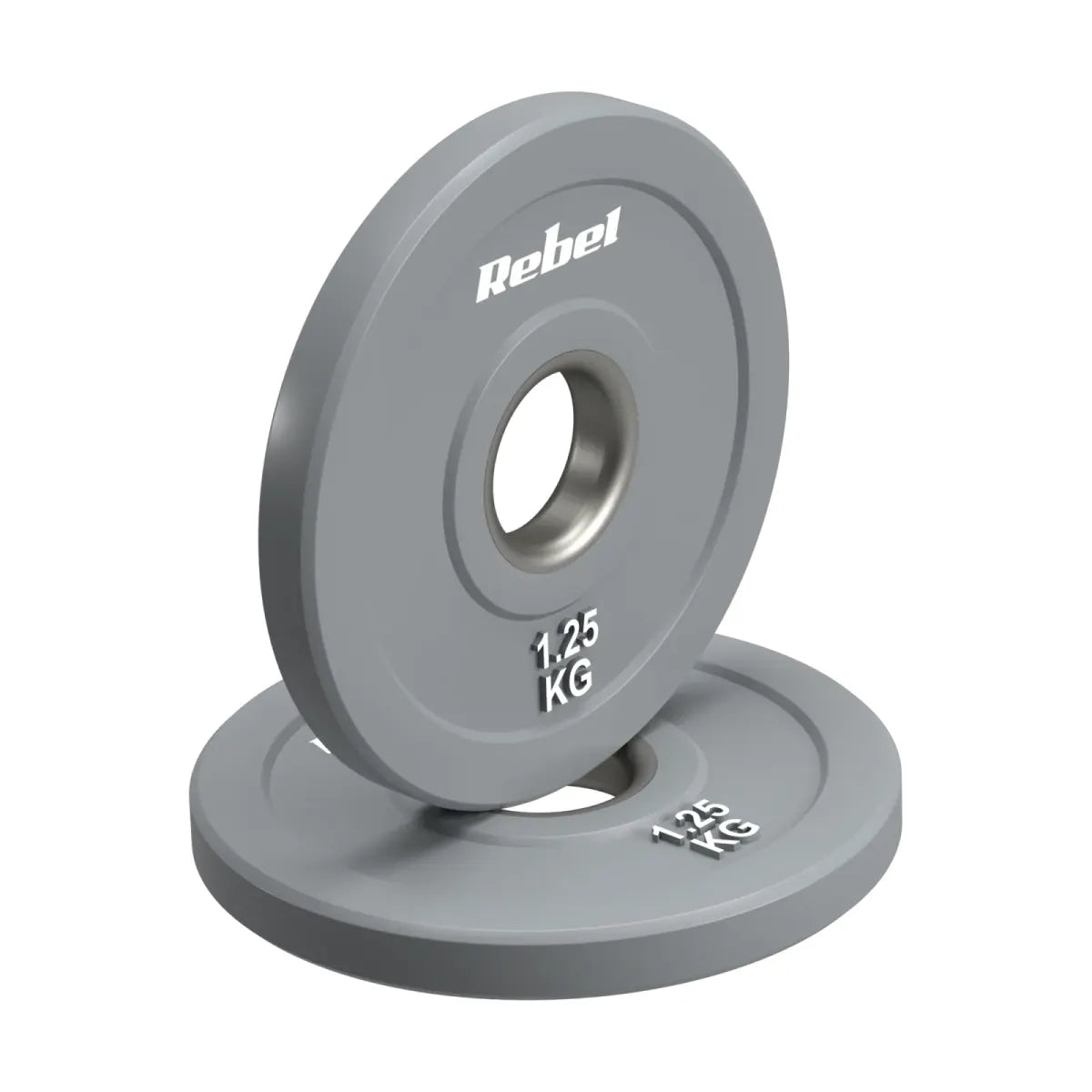 Gumijoti olimpiskie svaru diski BUMPER PREMIUM, BEAST sērija, komplekts 2 × 1,25 kg, 51 mm, REBEL ACTIVE