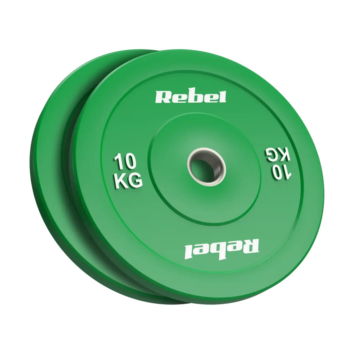 Gumijoti olimpiskie svaru diski BUMPER PREMIUM, BEAST sērija, komplekts 2 × 10 kg, 51 mm, REBEL ACTIVE