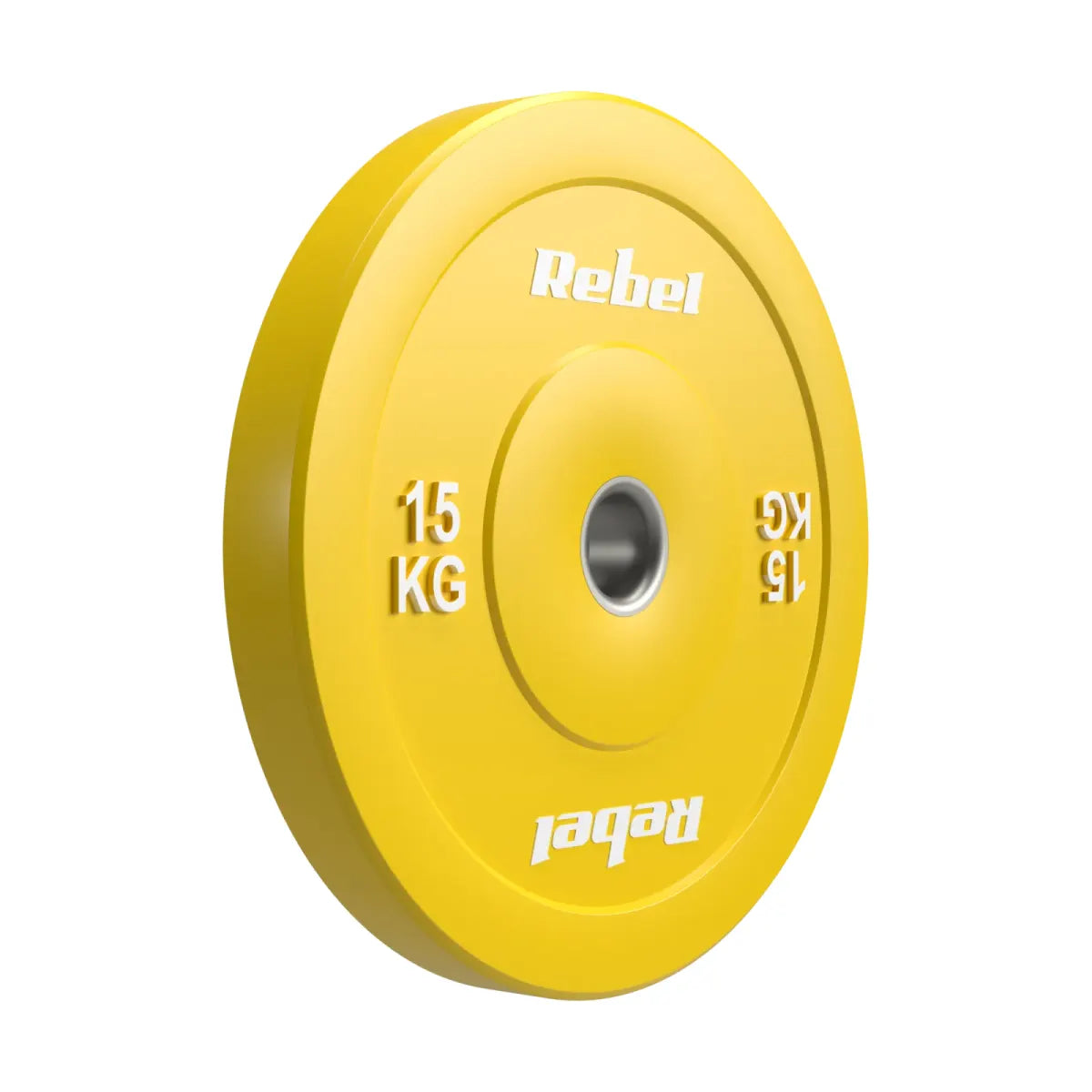 Gumijoti olimpiskie svaru diski BUMPER PREMIUM, BEAST sērija, komplekts 2 × 15 kg, 51 mm, REBEL ACTIVE