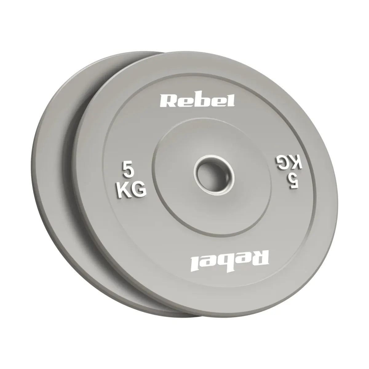 Gumijoti olimpiskie svaru diski BUMPER PREMIUM, BEAST sērija, komplekts 2 × 5 kg, 51 mm, REBEL ACTIVE