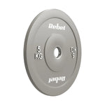 Gumijoti olimpiskie svaru diski BUMPER PREMIUM, BEAST sērija, komplekts 2 × 5 kg, 51 mm, REBEL ACTIVE
