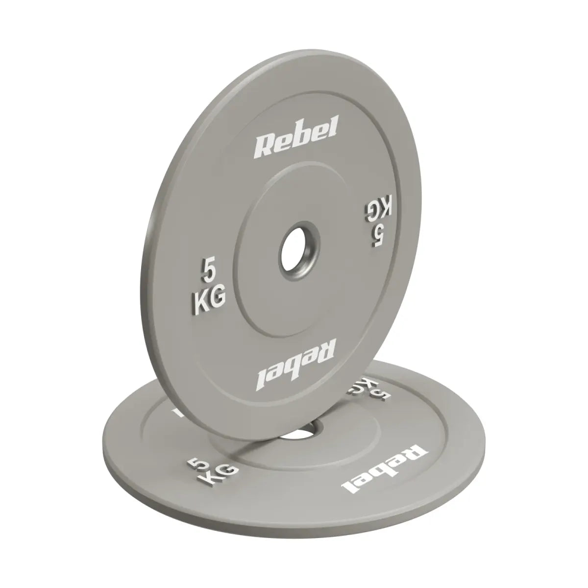 Gumijoti olimpiskie svaru diski BUMPER PREMIUM, BEAST sērija, komplekts 2 × 5 kg, 51 mm, REBEL ACTIVE