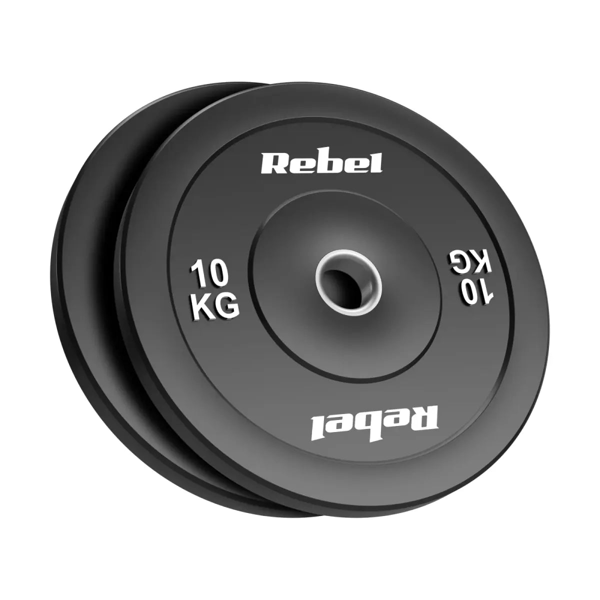 Gumijoti olimpiskie svaru diski BUMPER komplekts 2 × 10 kg, 51 mm, REBEL ACTIVE