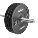 Gumijoti olimpiskie svaru diski BUMPER komplekts 2 × 10 kg, 51 mm, REBEL ACTIVE